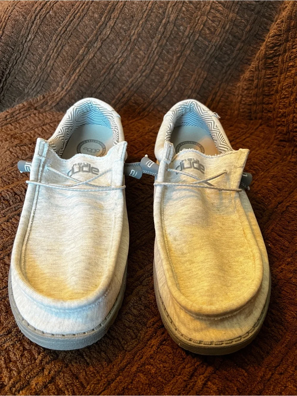 Hey Dude Wally Slip-On Shoes in Light Gray (Size 12)